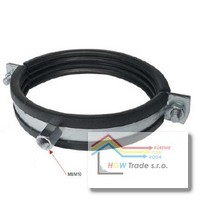 Držiak rúry s gum.tes. 108-112 mm,4" dvojskrut.M8/M10